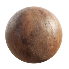 Poster - Realistic Wooden Sphere with Texture and Natural Color Variations