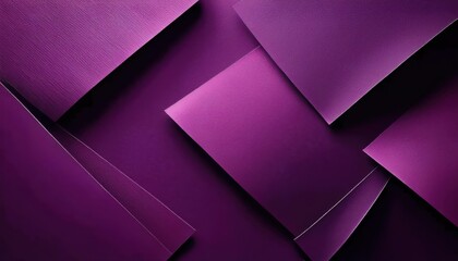 Aufkleber - abstract geometric purple paper composition with layered textures and sharp angles, perfect for modern design background