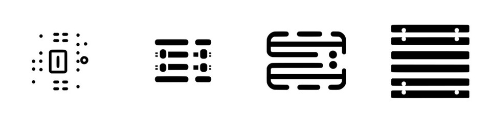 Poster - Collection of minimalistic geometric patterns suitable for modern design projects