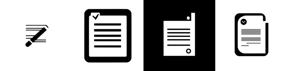 Poster - Various icons representing document editing and organization tools displayed in a minimalistic style