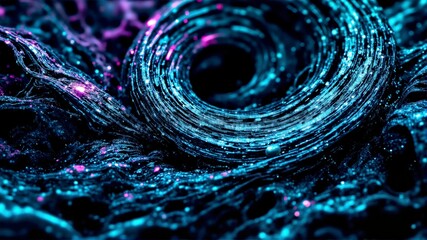 Wall Mural - A blue and purple spiral with a lot of glitter