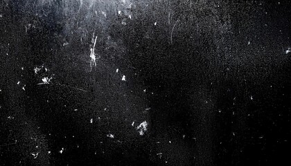 Aufkleber - grunge black texture with white scratches and paint splatter for abstract background, overlays, or distressed design

