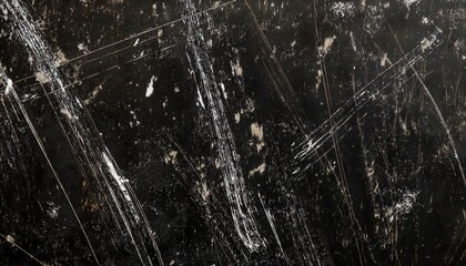 Wall Mural - grunge scratched black texture with diagonal lines and abstract marks for industrial design and vintage graphic projects

