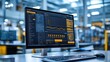 © Old Man Stocker - Advanced Data Analytics Dashboard on Modern Computer Displaying Statistical Graphs and Charts in Industrial Workspace Environment