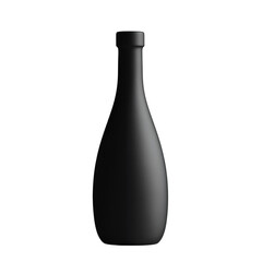 Poster - The image shows a sleek black bottle on a dark background, creating a minimalist and elegant visual.