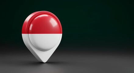 Aufkleber - Location pin with flag design in technology and mobile category highlighting navigation and travel