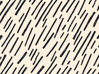 Aufkleber - abstract black lines on ivory background create seamless pattern, offering modern and minimalist tex