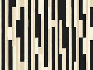 Aufkleber - Abstract geometric pattern with vertical beige and black stripes creating modern, seamless design. alternating colors form striking visual effect suitable for backgrounds or textiles