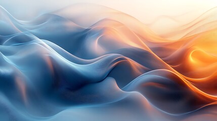 Wall Mural - abstract background with waves of blue and brown color