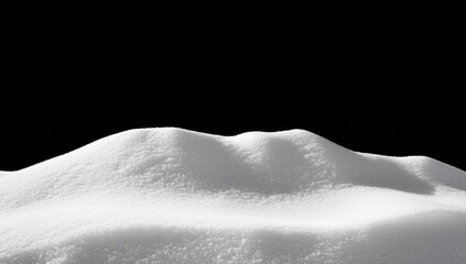 Poster - Snow covering a hill against a black background
