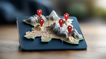 Poster - Exploring adventure mapping techniques outdoor terrain 3d visualization natural landscape aerial perspective innovative technology for enhanced navigation