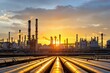 © aznan - Sunset over Oil Refinery
