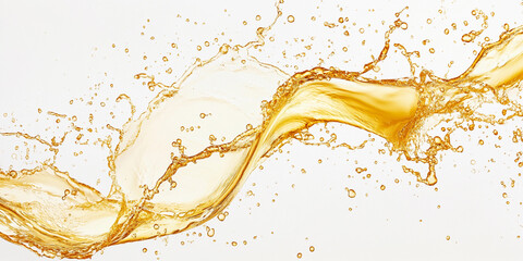 Poster - Dynamic splash of golden liquid captures motion and energy