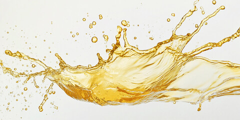 Fototapete - Golden liquid splash captures dynamic movement in motion