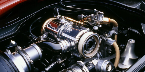 Aufkleber - High-performance engine components showcased in detail
