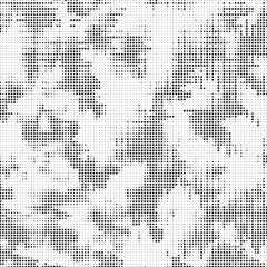 Fototapete - Grunge halftone background with square dots. Black and white dots grunge effect background. Vector abstract overlay. Grunge halftone black dots texture background.