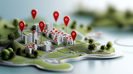 Poster - Exploring urban development strategies city planning models visual representation digital map environment aerial view innovative concepts for future growth