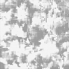 Fototapete - Grunge halftone background with square dots. Black and white dots grunge effect background. Vector abstract overlay. Grunge halftone black dots texture background.