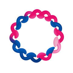 Poster - Colorful Intertwined Loop Design with Smooth Gradient Style