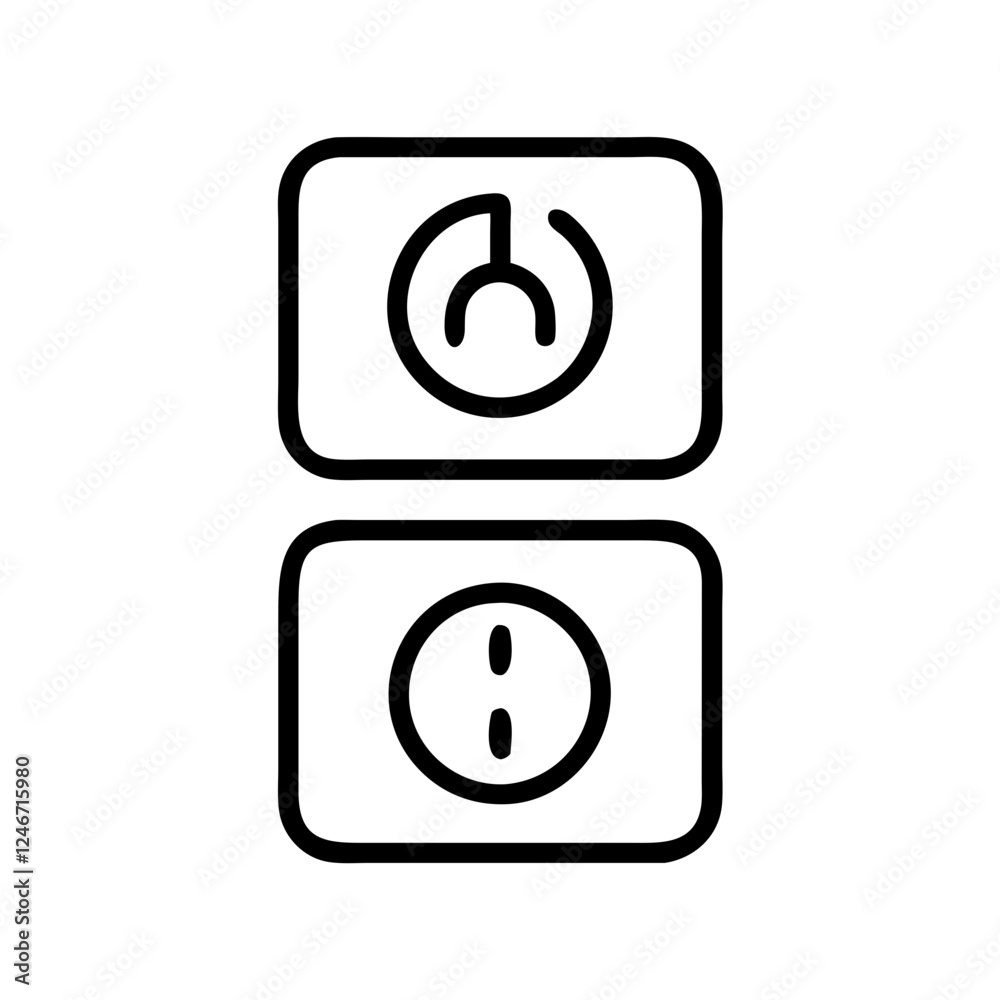 Power Button On Off Icon Stock Vector | Adobe Stock