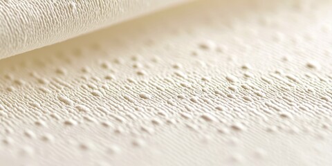 Poster - White fabric with a pattern of dots