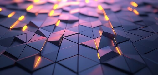 Poster - Abstract geometric patterns with glowing elements in a visually striking arrangement.