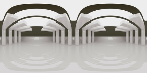 Wall Mural - 8k hdri map, spherical environment panorama background, modern high contrast interior light source r