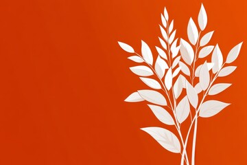 Poster - A clean minimalist icon of a wheat stalk with simple, elegant lines