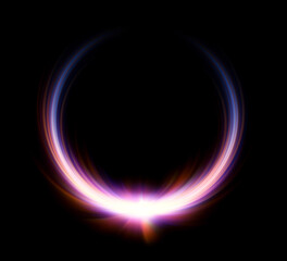 Wall Mural - glow swirl light effect. circular lens flare. abstract rotational lines. .power energy element. lumi