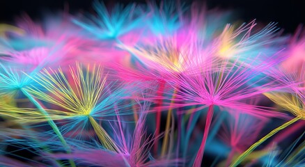 Poster - Complex Network of Interconnected Lines and Nodes Forming Dandelions