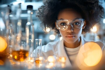 Poster - A scientist using logical deduction to connect evidence in a research study