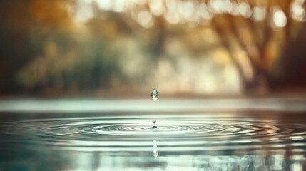 Poster - Splashes of water droplets tranquil nature scene macro serenely calm environment close-up view liquid dynamics