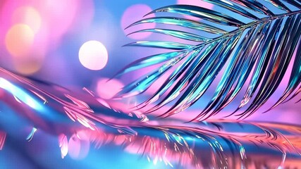 Poster - Abstract Crumpled holographic foil generating iridescent, shimmering surface with dynamic metallic colors reflecting light in vibrant abstract pattern background, video 4K