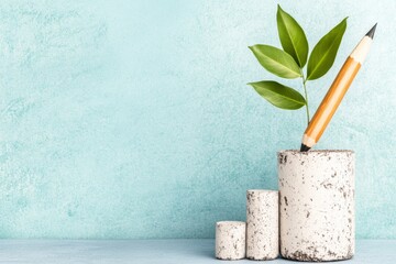 Aufkleber - A clean and modern bar chart symbolizing business growth