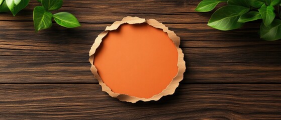 Poster - A piece of white paper with a clean circular hole cut out in the center placed on a flat surface