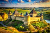 Khotyn Fortress, Ukraine: Miniature Medieval Castle, Tilt-Shift Photography