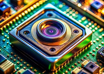 Poster - Macro Shot of Smartphone Camera Lens & Sensor Details - Technological Close-Up