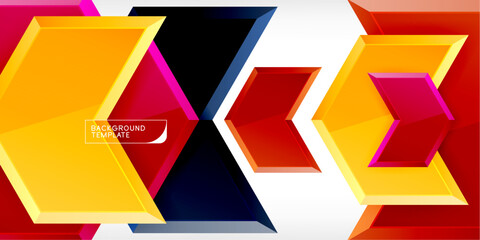 Aufkleber - Technology dynamic arrow geometric background. Vector Illustration For Wallpaper, Banner, Background, Card, Book Illustration, landing page
