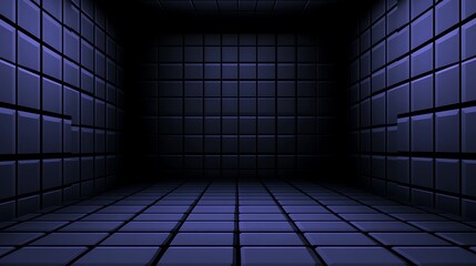 Wall Mural - Dark room, tiled walls, floor, background