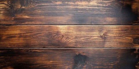 Fototapete - Rustic Wooden Planks with Textured Grains in Natural Warm Brown Hues : Generative AI