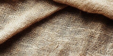 Poster - Natural Burlap Texture Closeup for Rustic and Vintage Design Backgrounds : Generative AI