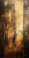 Poster - Weathered Wooden Boards With Rich Texture and Deep Brown Tones Creating Rustic Feel : Generative AI