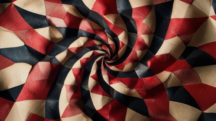 Poster - Spiraling pattern design abstract art digital artwork geometric swirls top-down view visual aesthetics