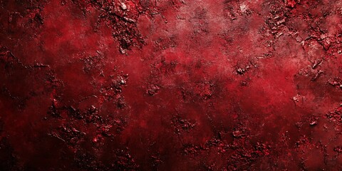 Aufkleber - Bold Red Textured Wall Surface With Intricate Patterns And Rich Hues : Generative AI