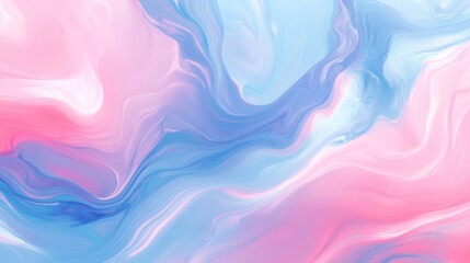 Poster - Colorful abstract swirl design with soft pink and blue tones creating a dreamy atmosphere