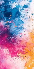 Poster - Vibrant abstract artistic splatter painting with colorful expressive brushstrokes and dynamic texture : Generative AI
