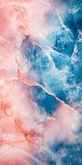 Poster - Vibrant Abstract Blue Pink Marble Pattern for Modern Home and Office Decor : Generative AI