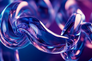 Wall Mural - photo 3d render metallic liquid background. abstract neon texture. rainbow 3d holographic foil. wavy