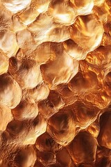 Poster - Golden abstract texture with fluid shapes and metallic shine for luxurious design projects
