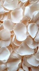 Poster - Delicate ivory petals softly scattered creating a serene and elegant floral background texture